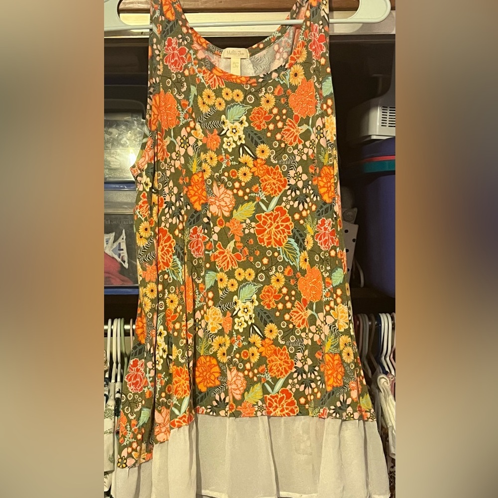 Matilda Jane Women’s Large Floral Tank Top